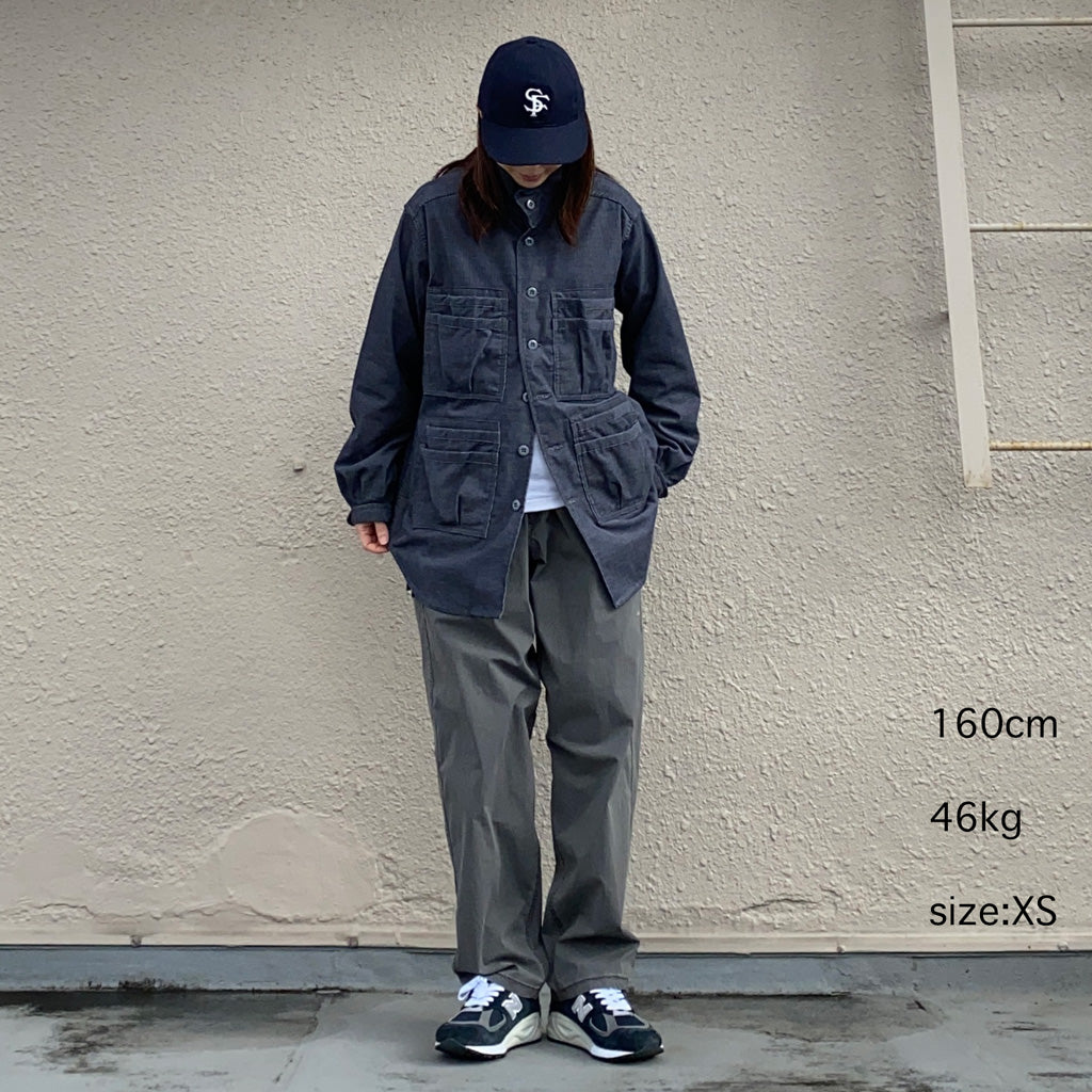 SASSAFRAS『OVERGROWN FATIGUE HALF(TC SUMMER CORD)』(GRAY)