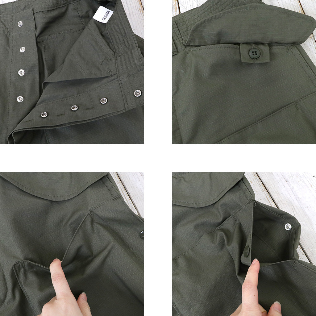 SASSAFRAS『D/C ARMOR PANTS(RIPSTOP)』(OLIVE)