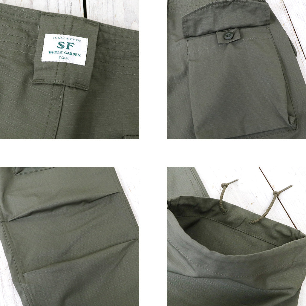 SASSAFRAS『D/C ARMOR PANTS(RIPSTOP)』(OLIVE)