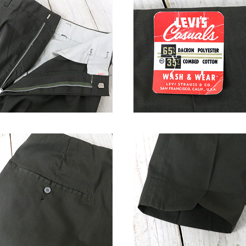 DEAD STOCK  VINTAGE LEVI’S : Tappered/McQueen Pants (OLIVE GREY)
