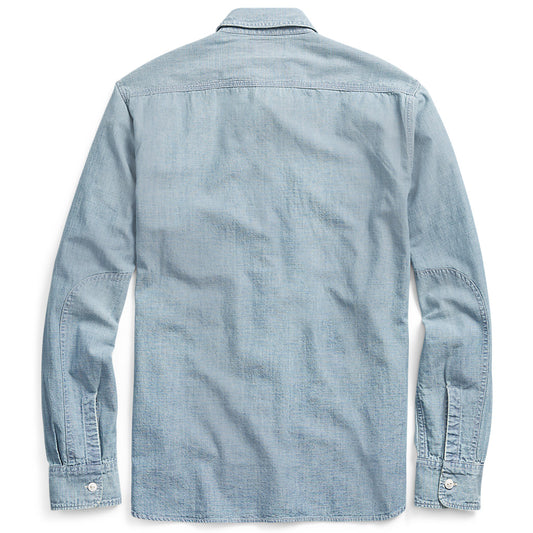 Double RL : INDIGO CHAMBRAY WORK SHIRT (MEDIUM WASH)