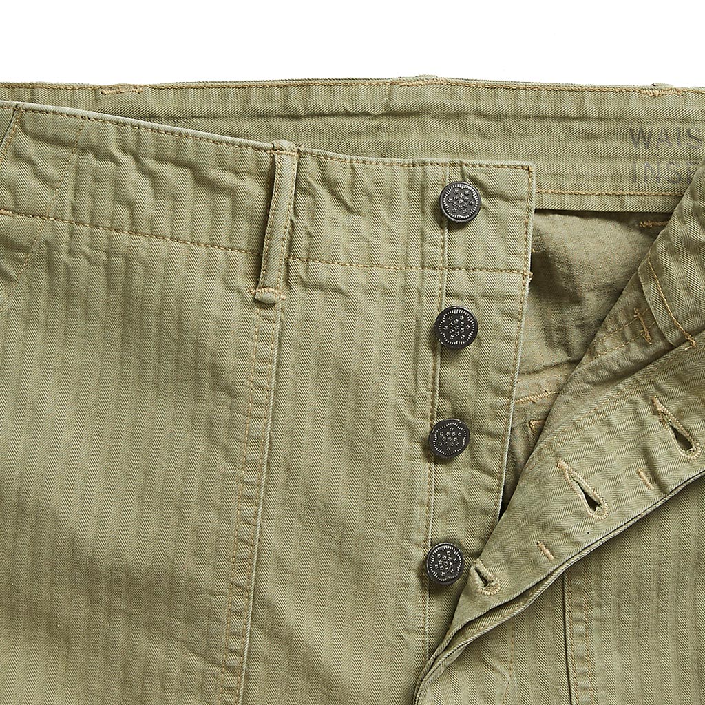 Double RL : COTTON HERRINGBONE PANT (GREEN)