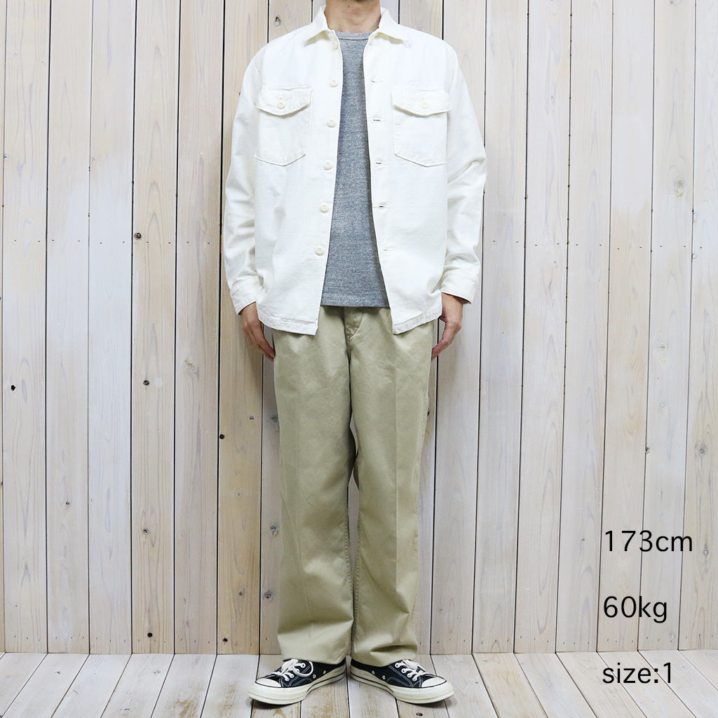 orSlow : TWO TUCK WIDE TROUSER (KHAKI)