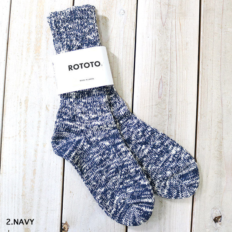 ROTOTO『LOW GAUGE SLUB CREW SOCKS』