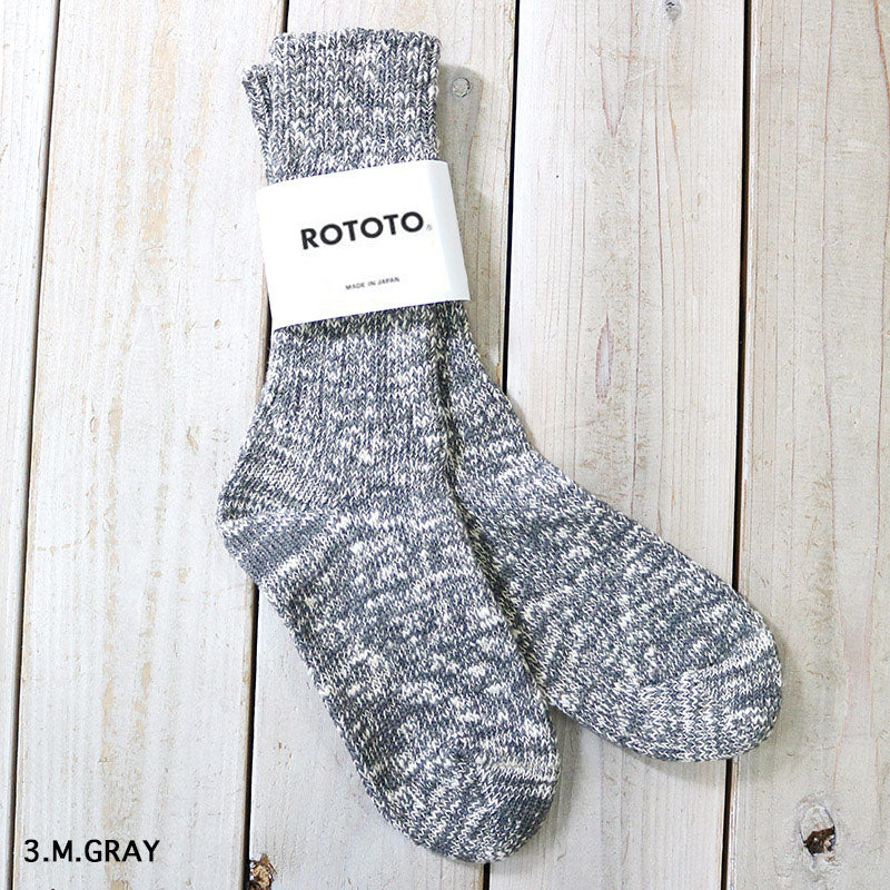 ROTOTO『LOW GAUGE SLUB CREW SOCKS』