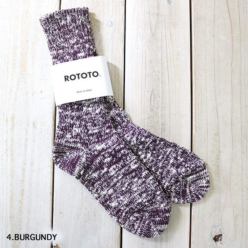 ROTOTO『LOW GAUGE SLUB CREW SOCKS』