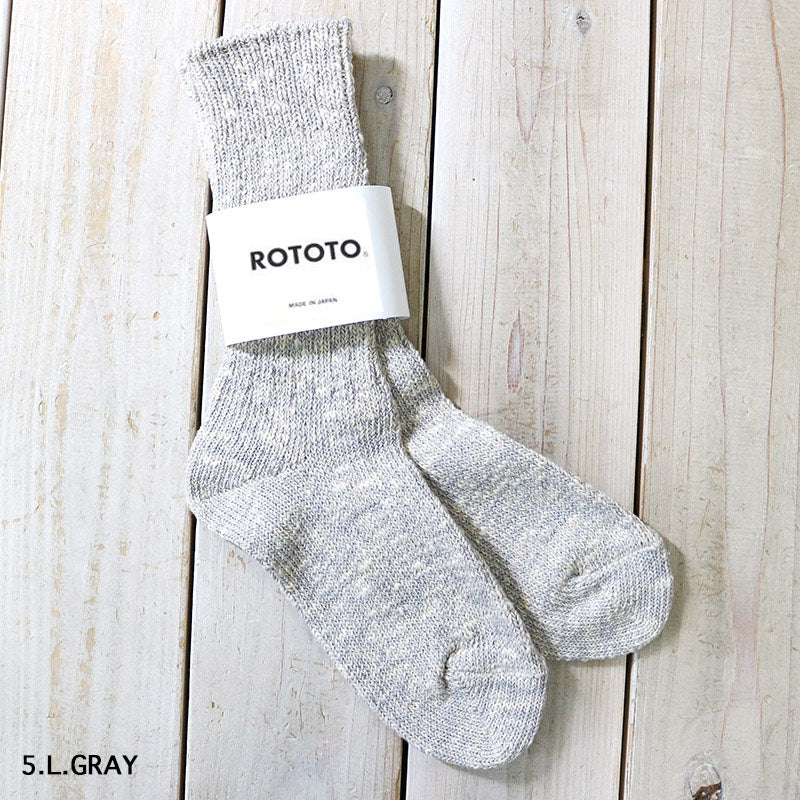 ROTOTO『LOW GAUGE SLUB CREW SOCKS』