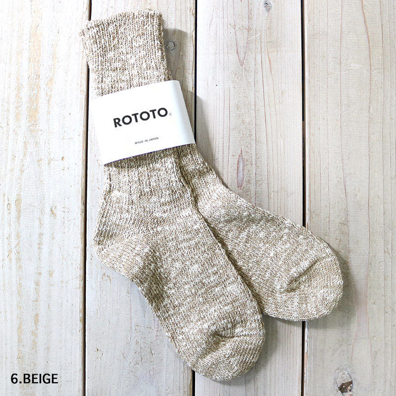 ROTOTO『LOW GAUGE SLUB CREW SOCKS』
