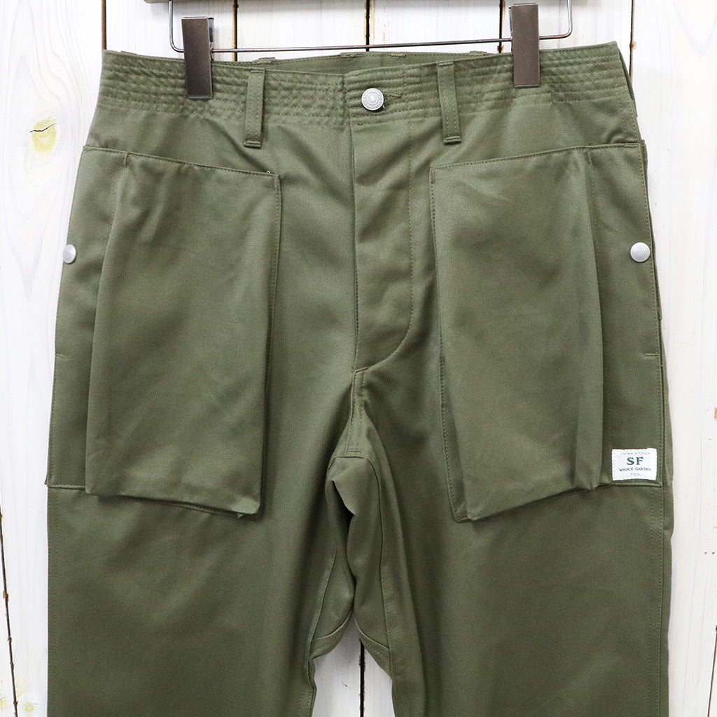 SASSAFRAS『DIGS CREW PANTS 4/5(41 CHINO)』(OLIVE)