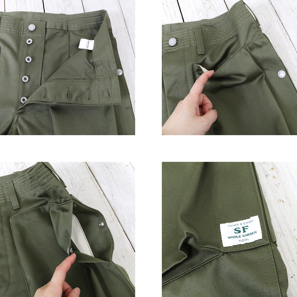 SASSAFRAS『DIGS CREW PANTS 4/5(41 CHINO)』(OLIVE)
