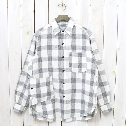 SASSAFRAS『DIGGIN SHIRT(C/L CHECK)』(WHITE)